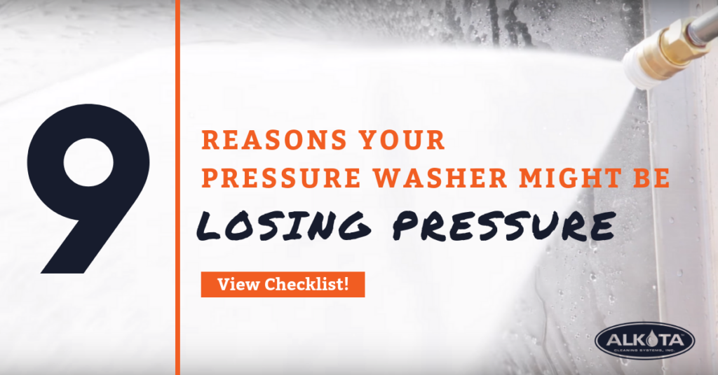why is my pressure washer losing pressure