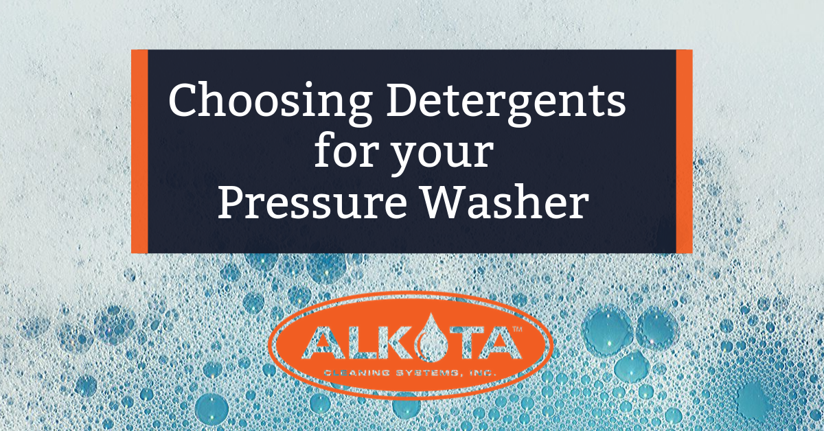 how to choose detergent for your pressure washer