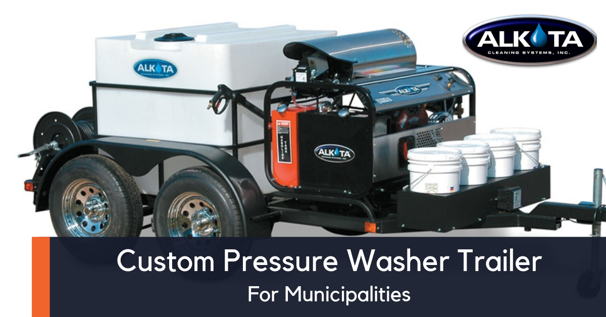 custom pressure washer trailer for municipalities
