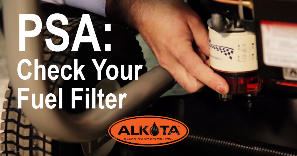 check your pressure washer fuel filter