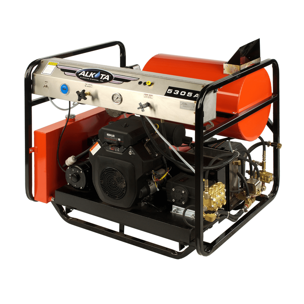gas engine trailer skid mount hot water pressure washer 115 volt