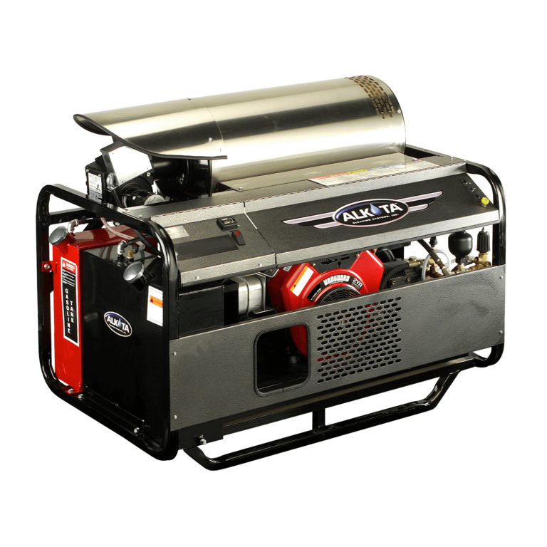 gas engine hot water pressure washer 12 volt skid trailer mount