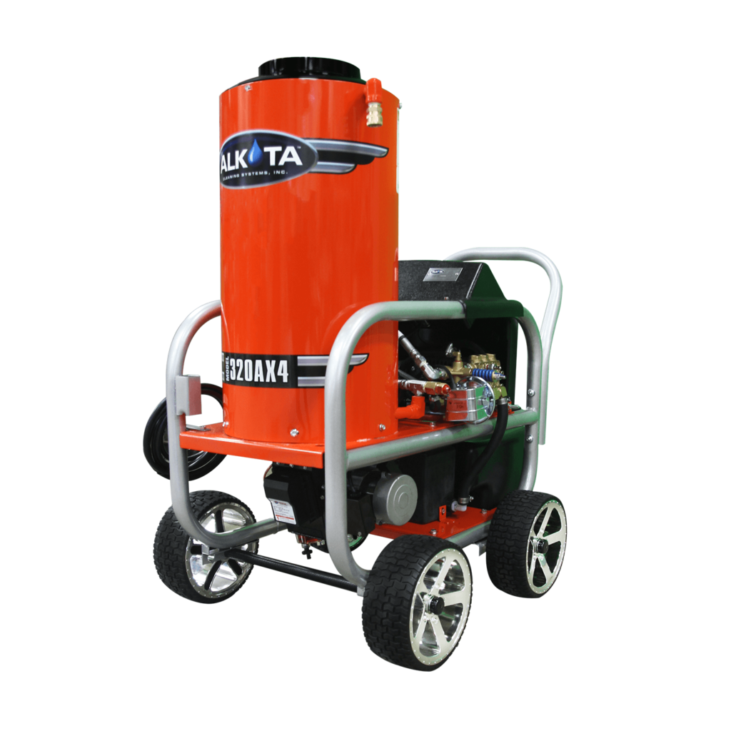 Industrial hot water pressure washers gas driven