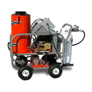 gas fired portable hot water pressure washer
