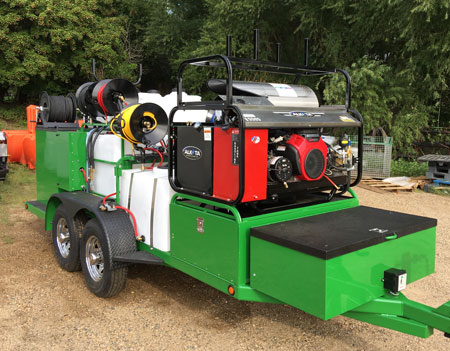 hot water custom pressure washer trailer