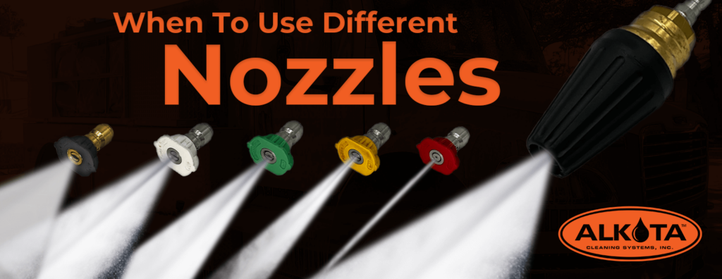 when to use different pressure washer nozzles