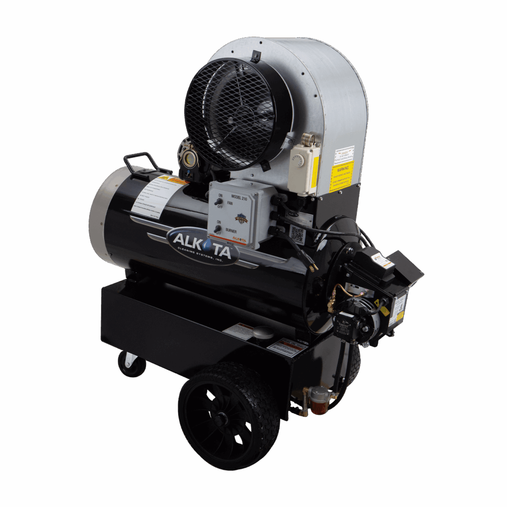 210 oil fired space heater by Alkota cleaning systems
