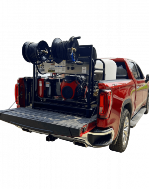 hot water mobile wash system pick up skid