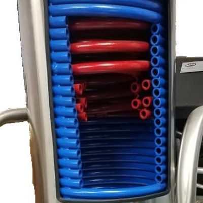 cut away example of a hot water pressure washer coil