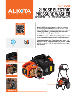 Alkota 219CSE Cold Water Pressure Washer